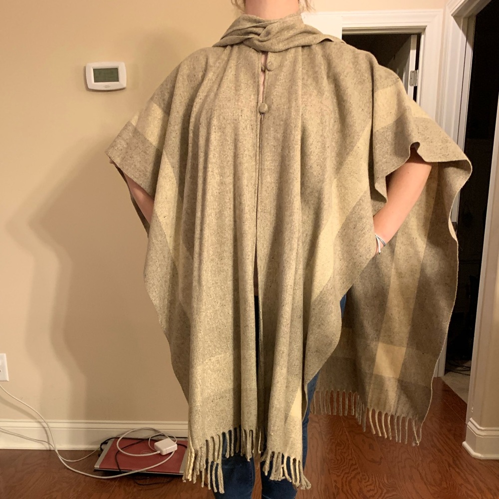 Wool Poncho/Wrap/Cape